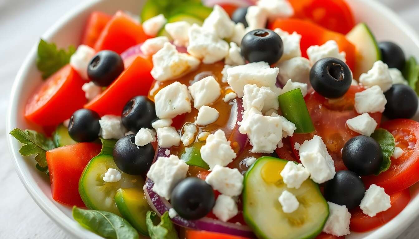 Salade grecque authentique : la fraîcheur à l'état pur Salade grecque authentique : la fraîcheur à l'état pur