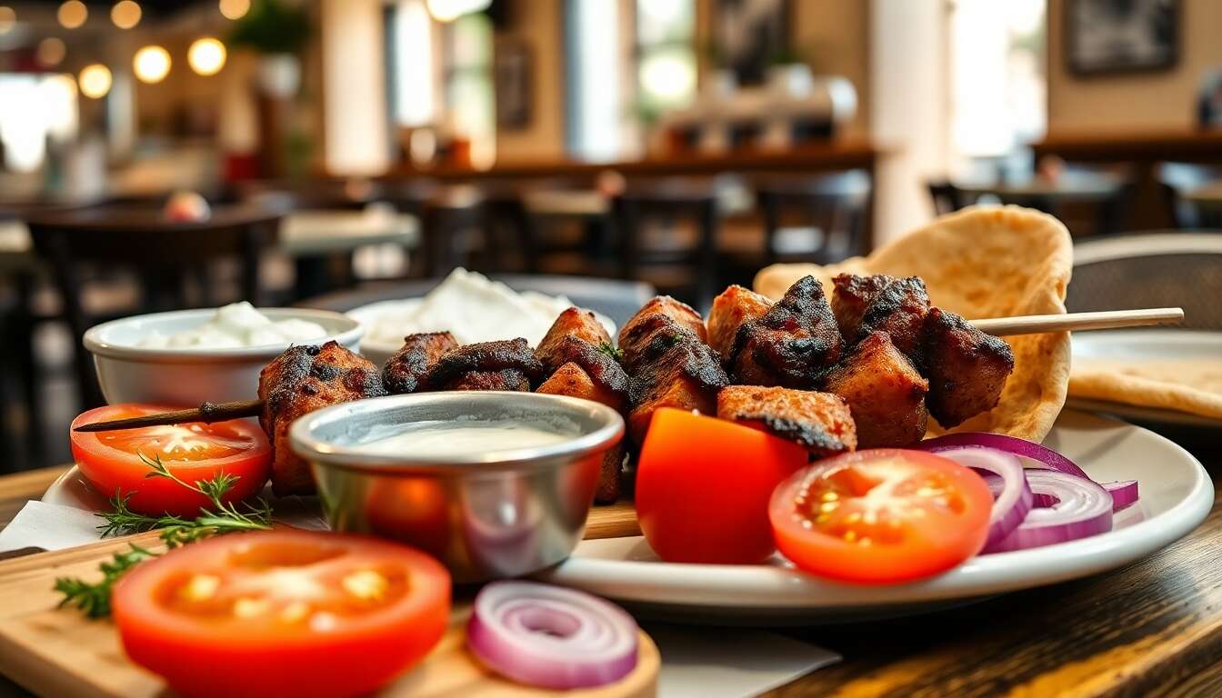 Le souvlaki et ses accompagnements traditionnels