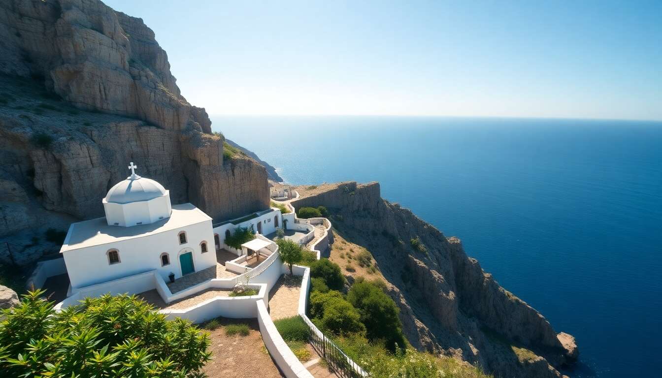 Visite du monastère de panagia chozoviotissa Visite du monastère de panagia chozoviotissa