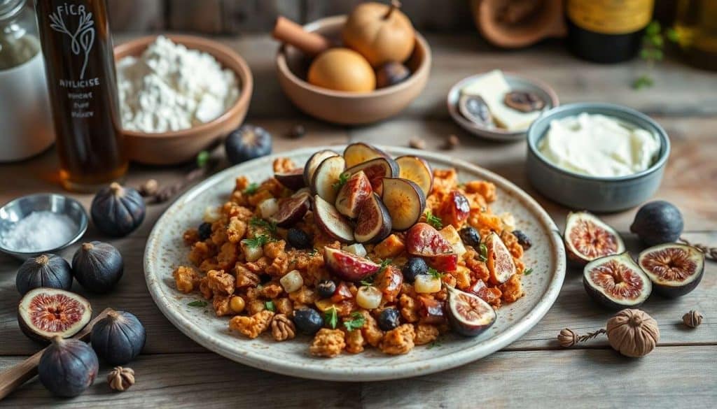 Subtile mosaïque sucrée-salée : l'audacieuse alliance de la figue et du fromage de chèvre