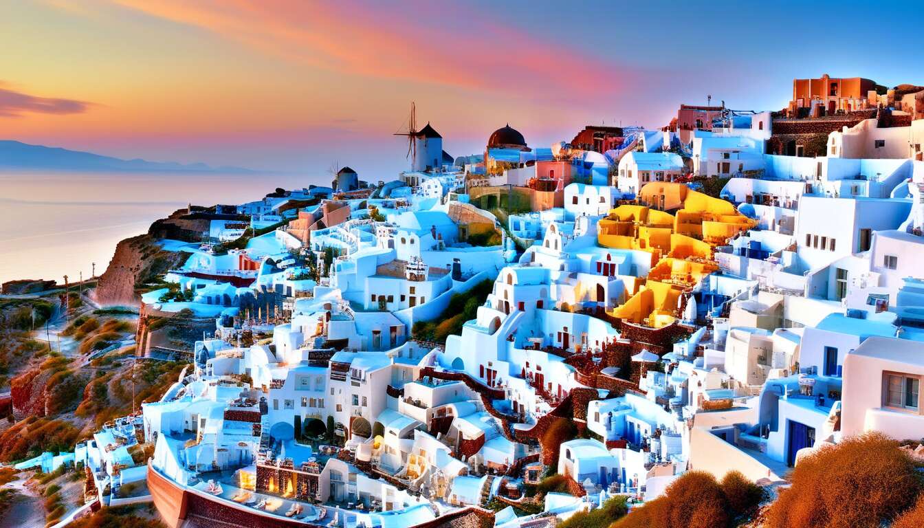 Oia, l'incontournable des couchers de soleil Oia, l'incontournable des couchers de soleil