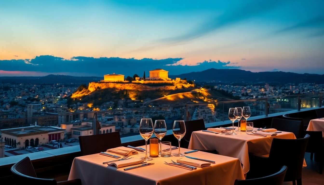 Dîner avec vue sur l'acropole Dîner avec vue sur l'acropole