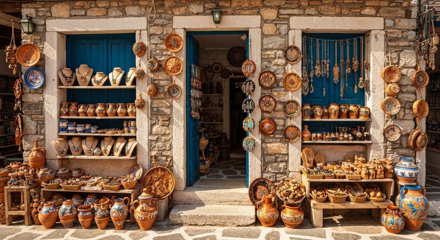 Souvenirs d'artisanat grec : authenticit&eacute; et traditions