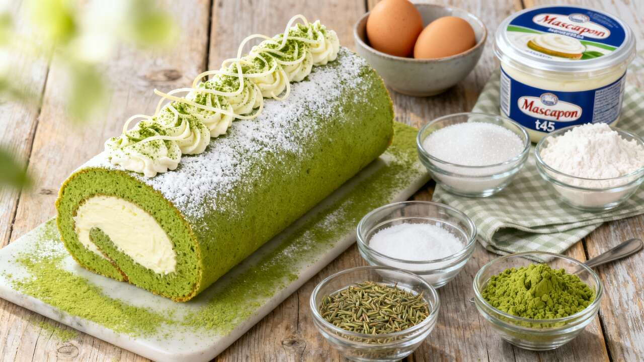 B&ucirc;che l&eacute;g&egrave;re au th&eacute; matcha : recette gourmande et facile