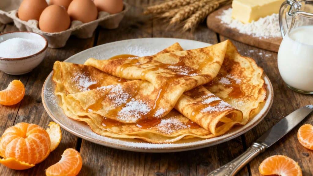 Crêpes flambées aux clémentines : délicieuse recette facile