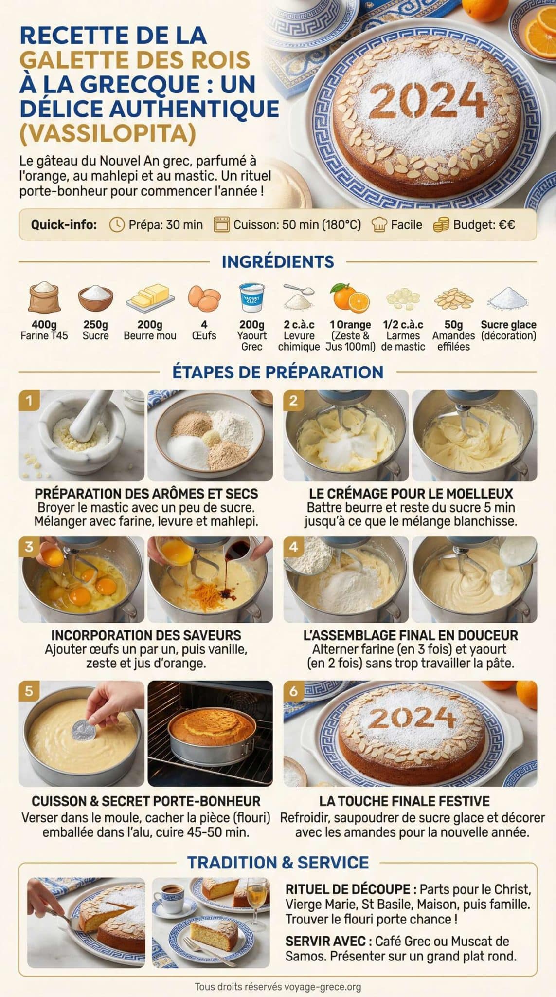 Fiche recette Recette de la Galette des Rois à la Grecque : un Délice Authentique Fiche recette Recette de la Galette des Rois à la Grecque : un Délice Authentique