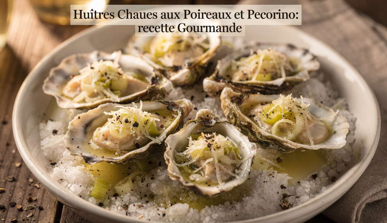 Huîtres Chaudes aux Poireaux et Pecorino : recette Gourmande