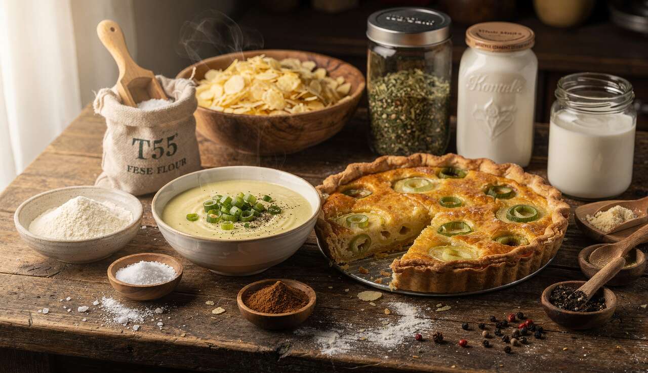 Recette de Soupe aux Poireaux et Quiche Maison