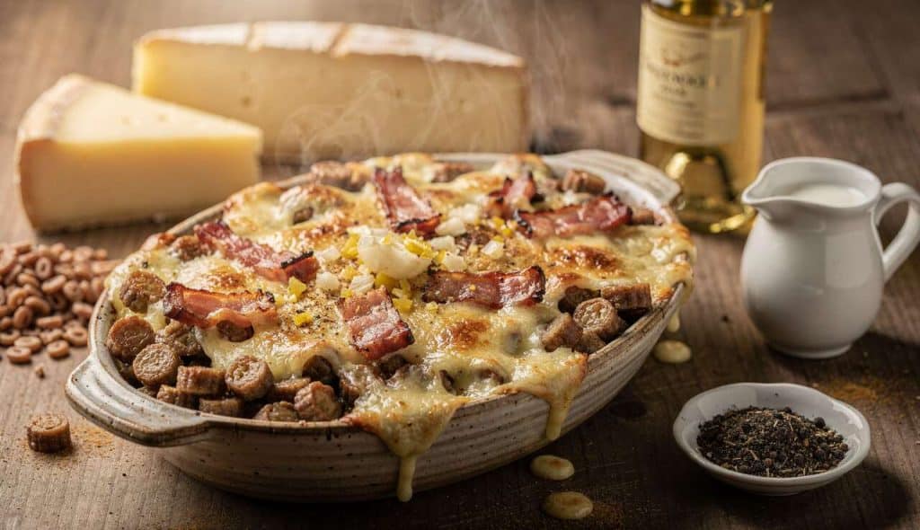 Gratin de Crozets à la Raclette : recette Savoureuse