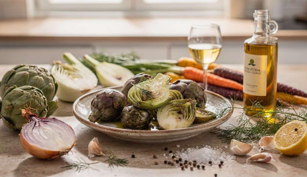 Artichauts à l'huile et fenouil : recette délicieuse et simple