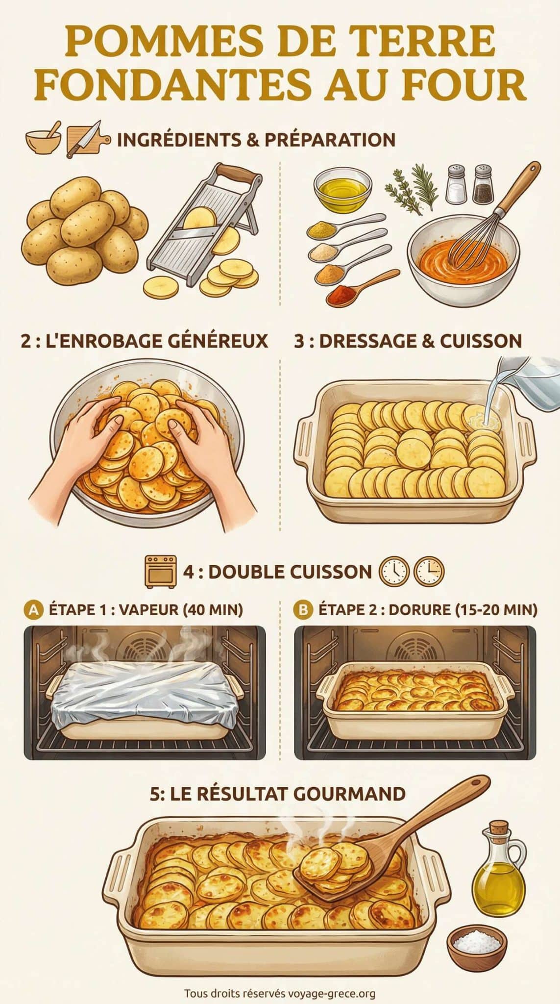 Fiche recette Recette inratable : pommes de terre fondantes au four