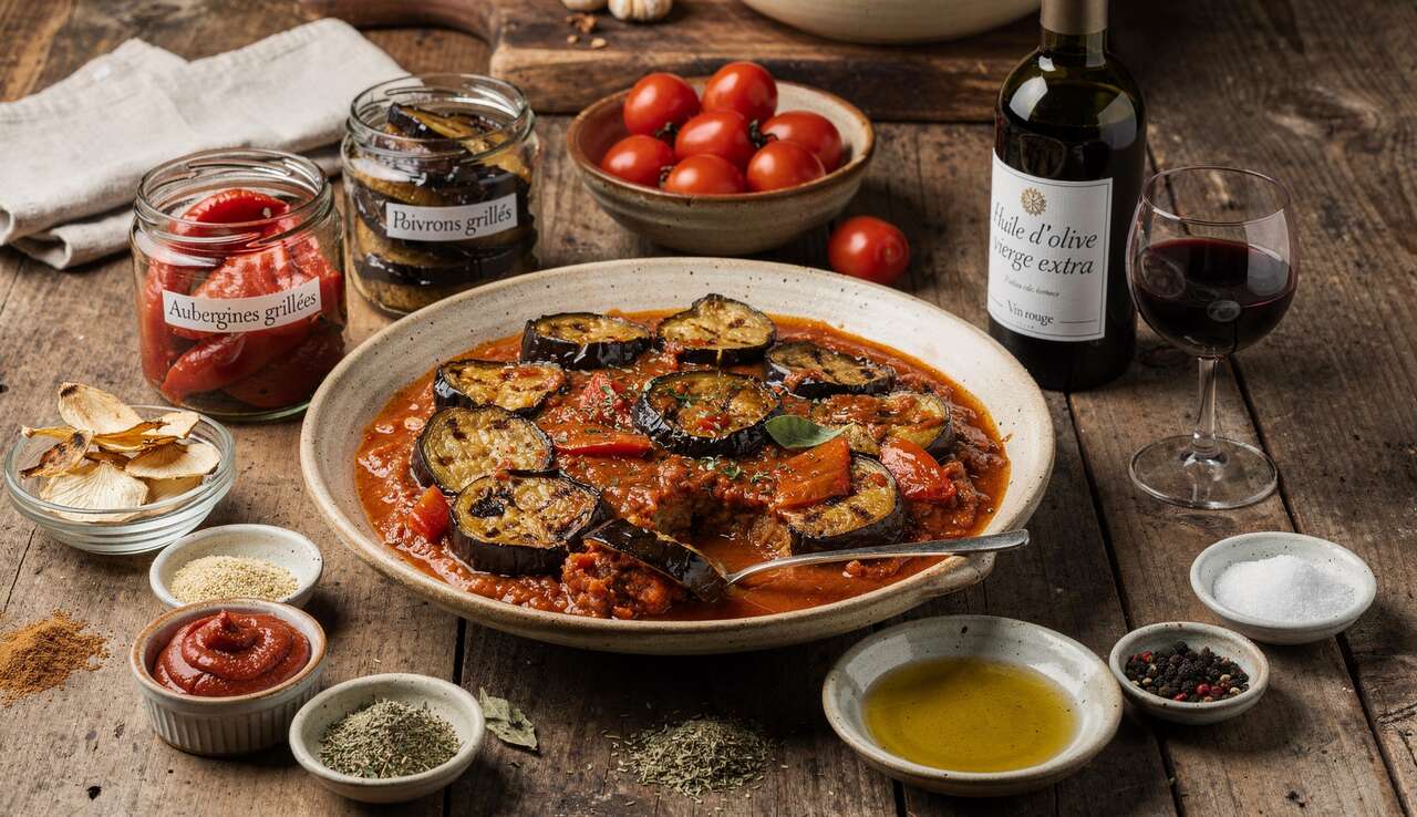 Recette de sauce aux poivrons et aubergines façon moussaka