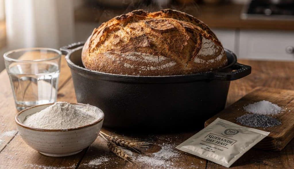 Miche de pain en cocotte : recette facile et savoureuse