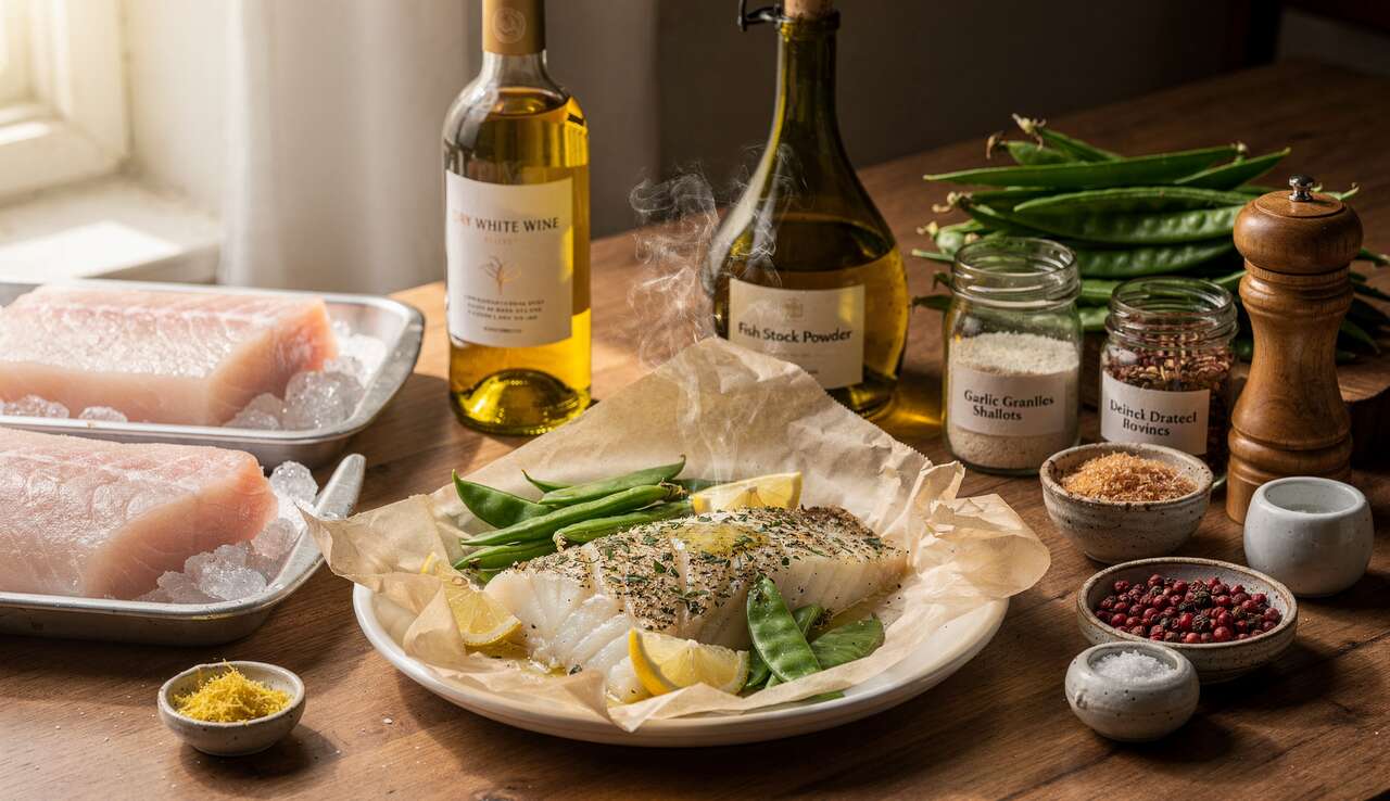 Cabillaud en papillote : recette savoureuse avec pois gourmands