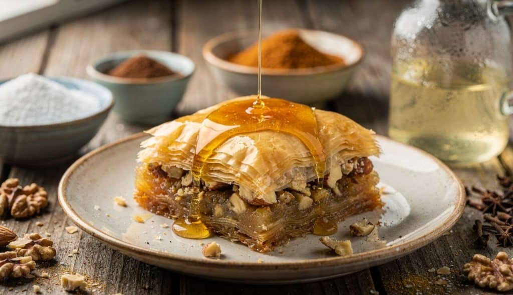 Baklava grec aux noix et amandes : recette authentique