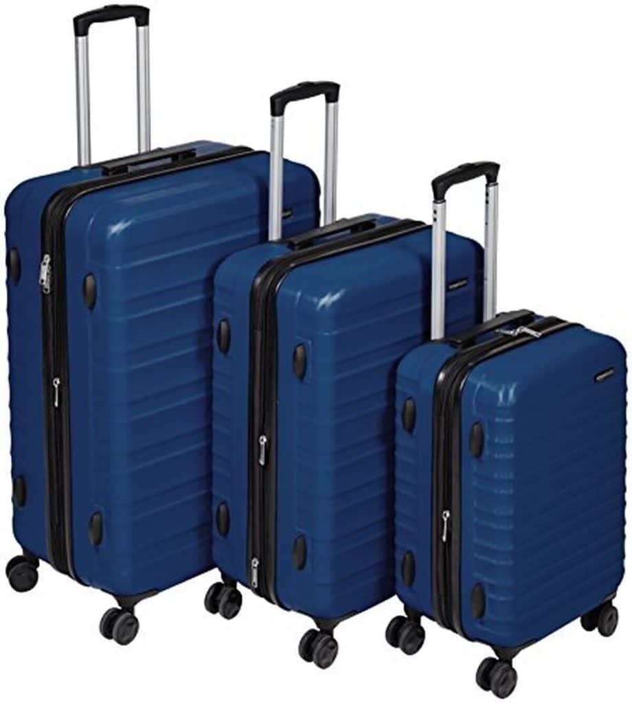 Test : amazon Basics valise à roulettes – ensemble 3 pièces bleu marine
