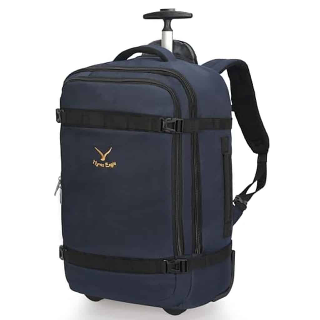 Test du sac cabine Hynes Eagle 42L bleu avec poche à bouteille