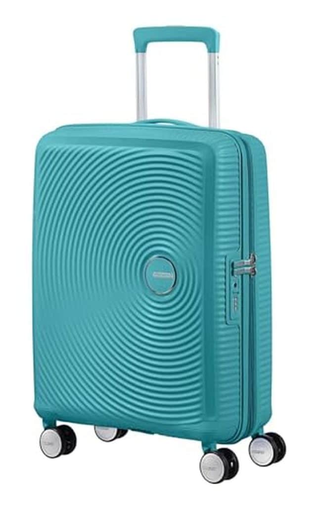 Test : valise American Tourister Soundbox spinner S 55 cm turquoise