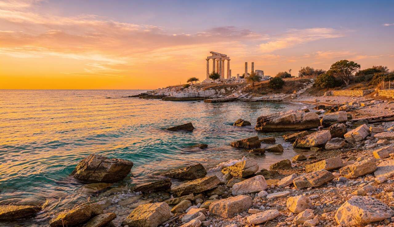 Le charme de la gr&egrave;ce antique et du bord de mer