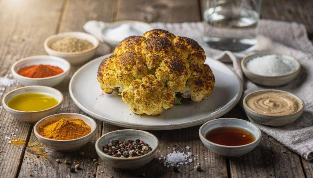 Chou-fleur entier rôti au four : la recette savoureuse