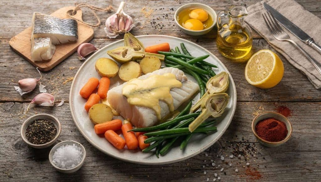 Morue en Aïoli : recette aux Légumes Primeurs