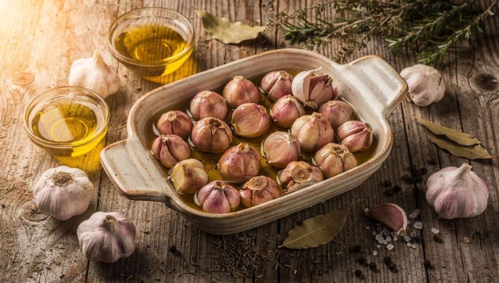 Ail rose confit au four : recette gourmande