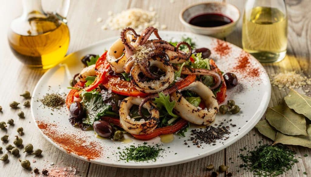 Salade de calamars grillés : la recette savoureuse