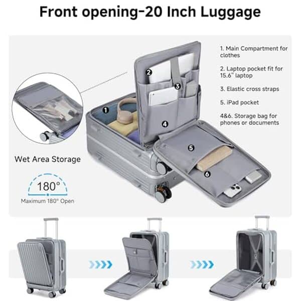 Découvrez notre test sur la valise cabine Sea choice trolley rigide avec serrure TSA intégrée et porte-gobelet, alliant sécurité et praticité pour vos voyages.