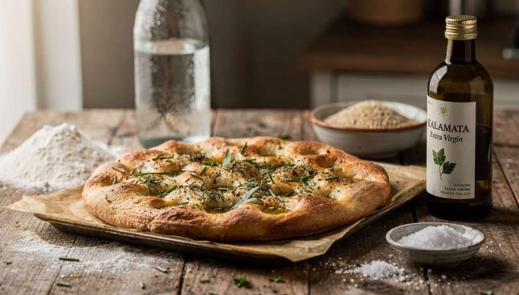 Recette de focaccia maison aux herbes printanières