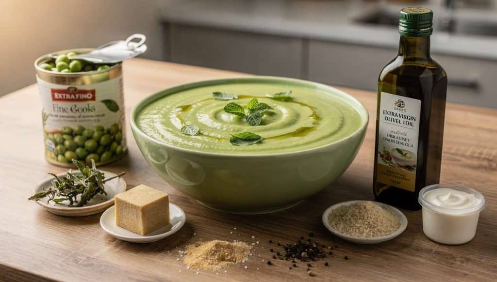 Velouté de petits pois à la menthe : recette gourmande