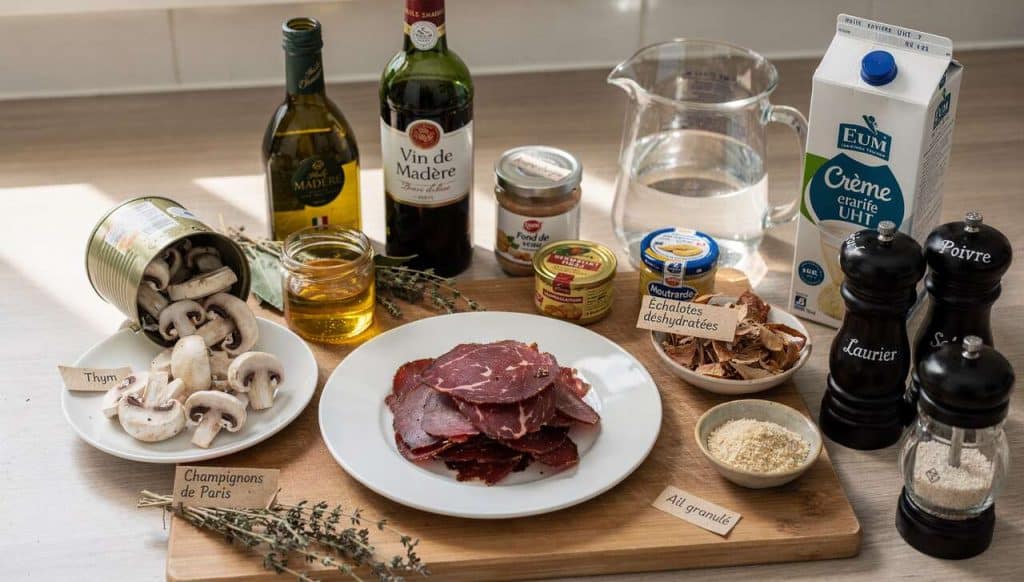 Filet de bœuf sauce Madère et champignons : recette savoureuse