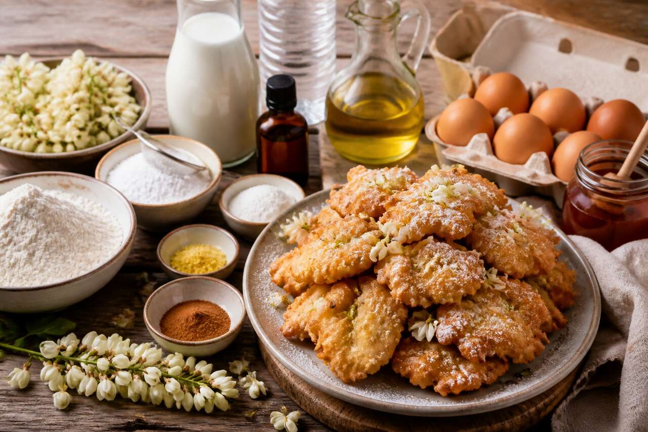 Recette de beignets de fleurs d'acacia faits maison