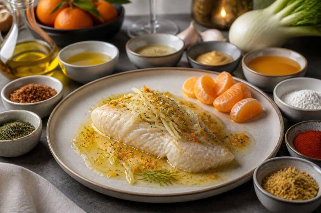 Poisson blanc au fenouil et sauce mandarine : recette gourmande