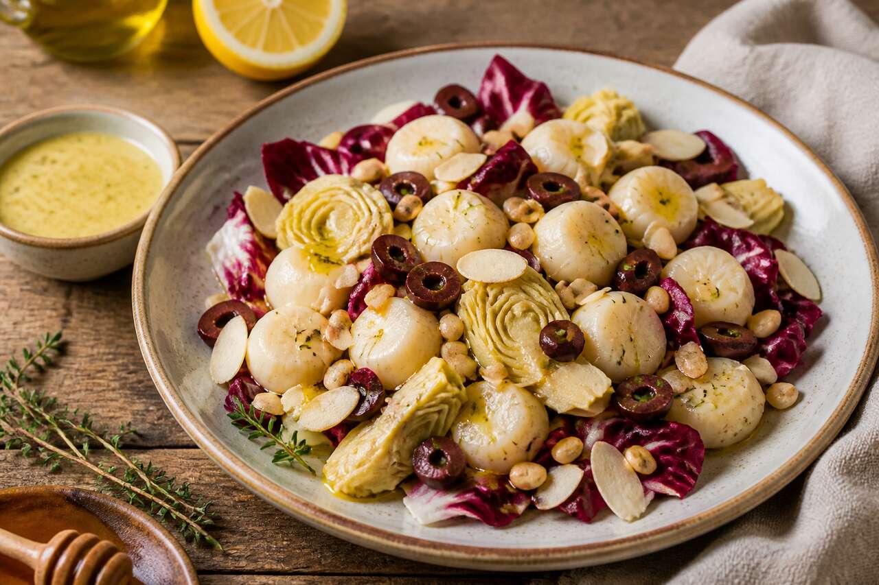 Salade de noix de Saint-Jacques et chicorée : la recette savoureuse