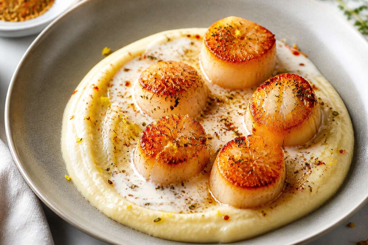 Purée de panais et Saint-Jacques poêlées : une recette étonnante