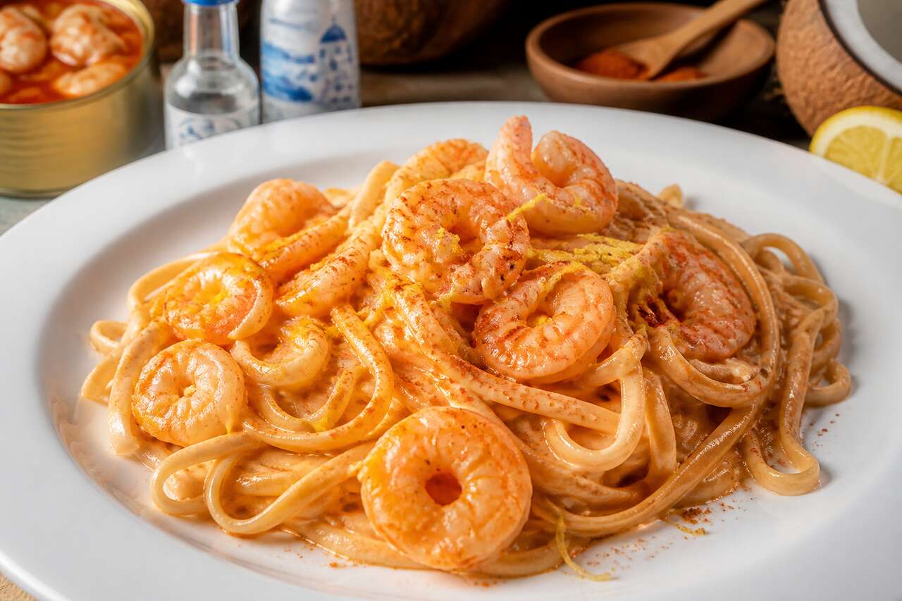 Pâtes à la bisque et gambas : recette savoureuse
