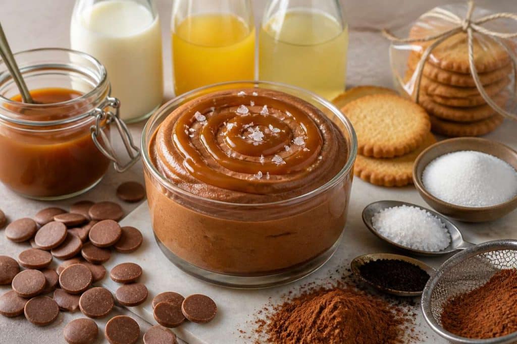 Mousse au chocolat au lait et caramel au beurre salé : recette gourmande