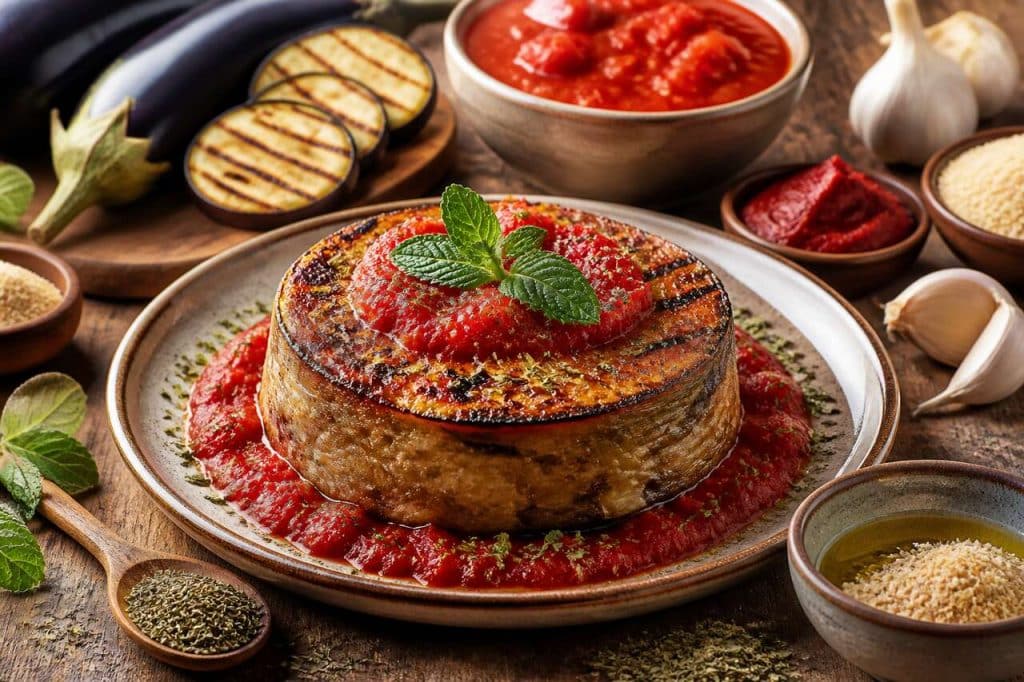 Flan d'aubergines et compotée de tomates : recette savoureuse