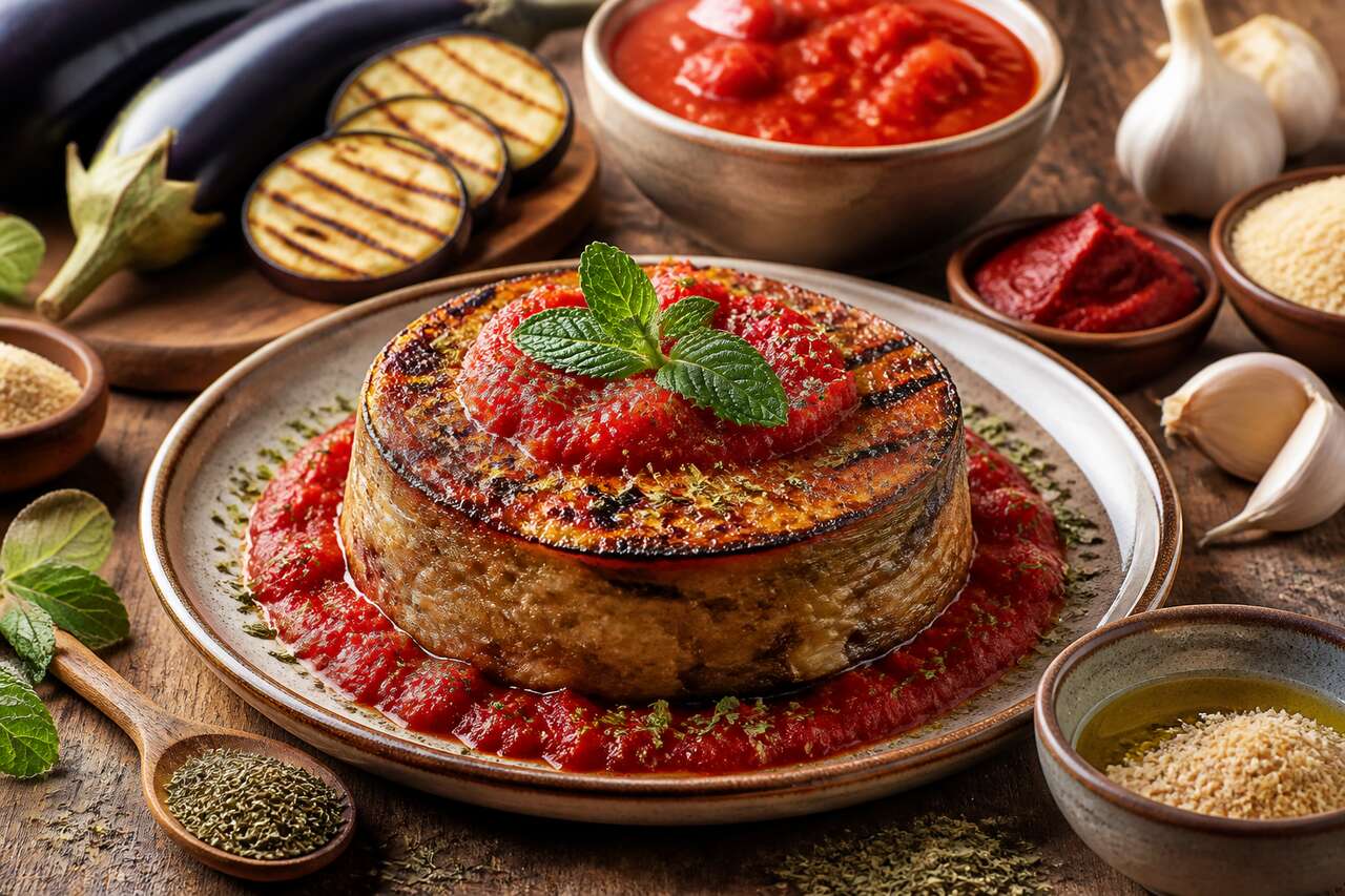 Flan d'aubergines et compotée de tomates : recette savoureuse