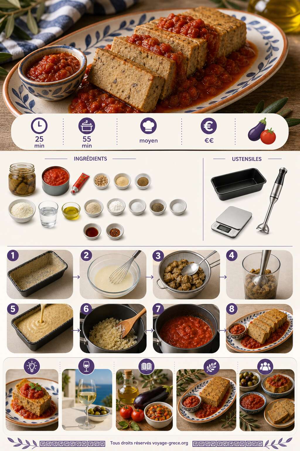 Fiche recette Flan d'aubergines et compot&eacute;e de tomates : recette savoureuse