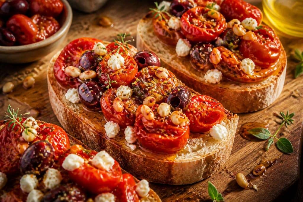 Tartines de tomates confites : recette savoureuse
