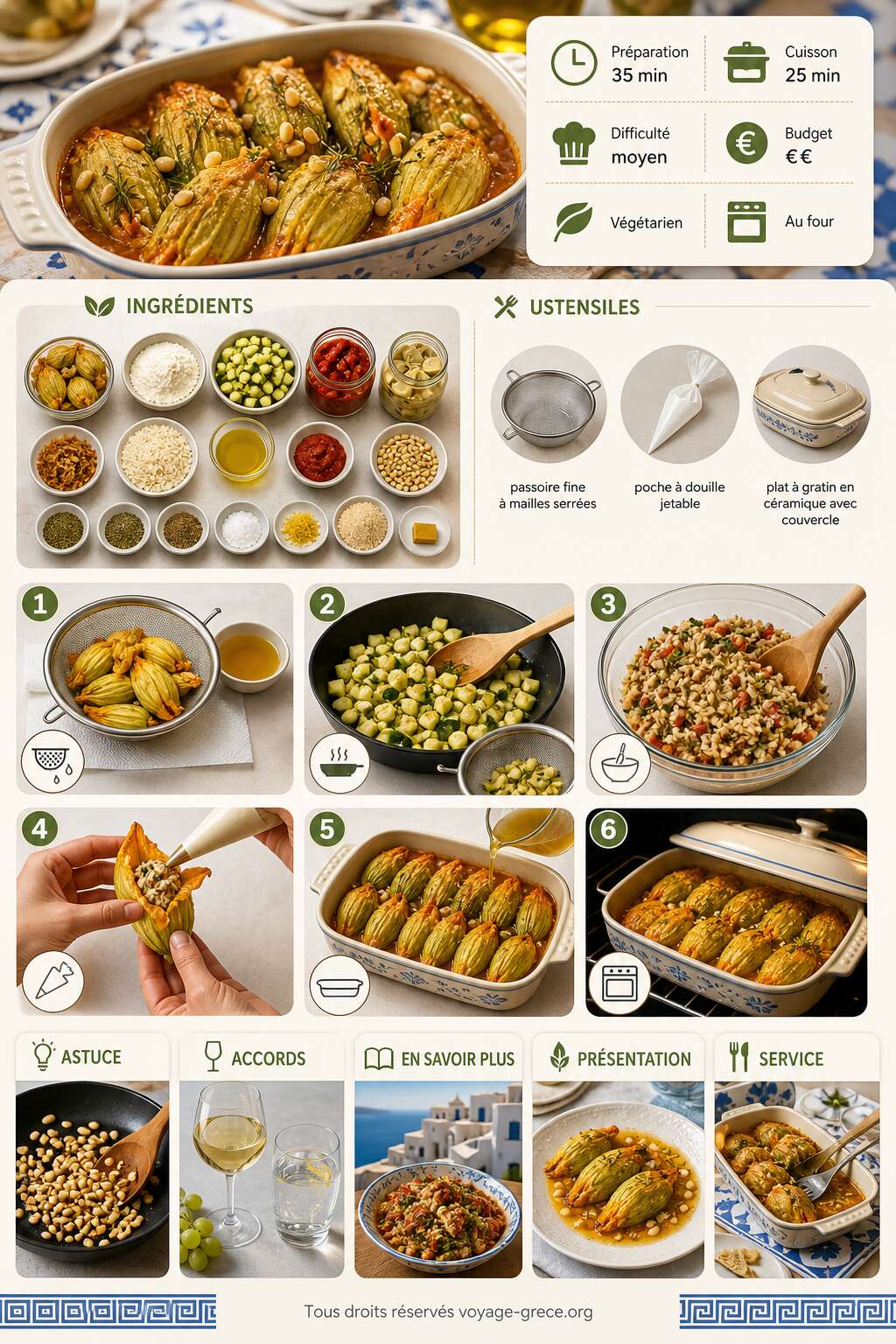 Fiche recette Fleurs de courgettes farcies aux légumes et brousse : recette savoureuse Fiche recette Fleurs de courgettes farcies aux légumes et brousse : recette savoureuse