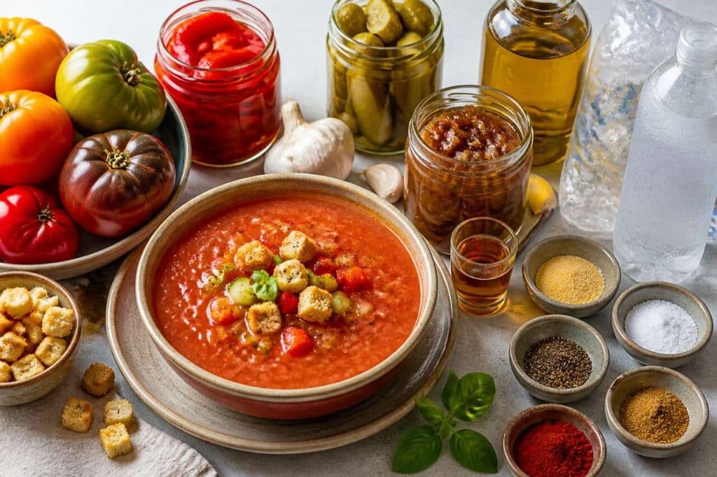 Recette de gaspacho aux tomates anciennes