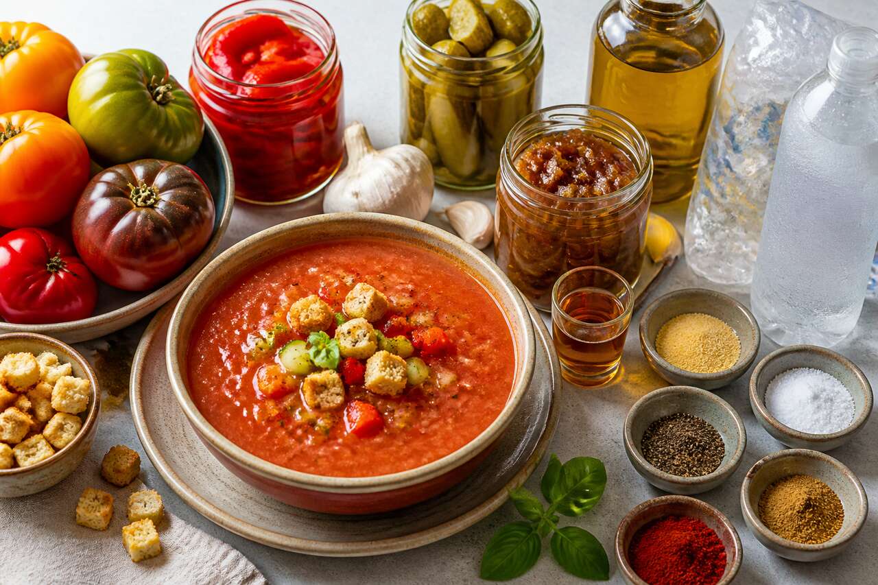 Recette de gaspacho aux tomates anciennes