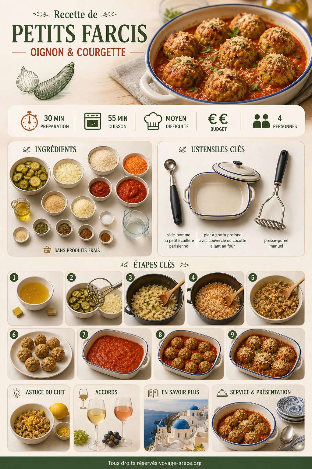 Fiche recette Recette de petits farcis : oignon et courgette Fiche recette Recette de petits farcis : oignon et courgette
