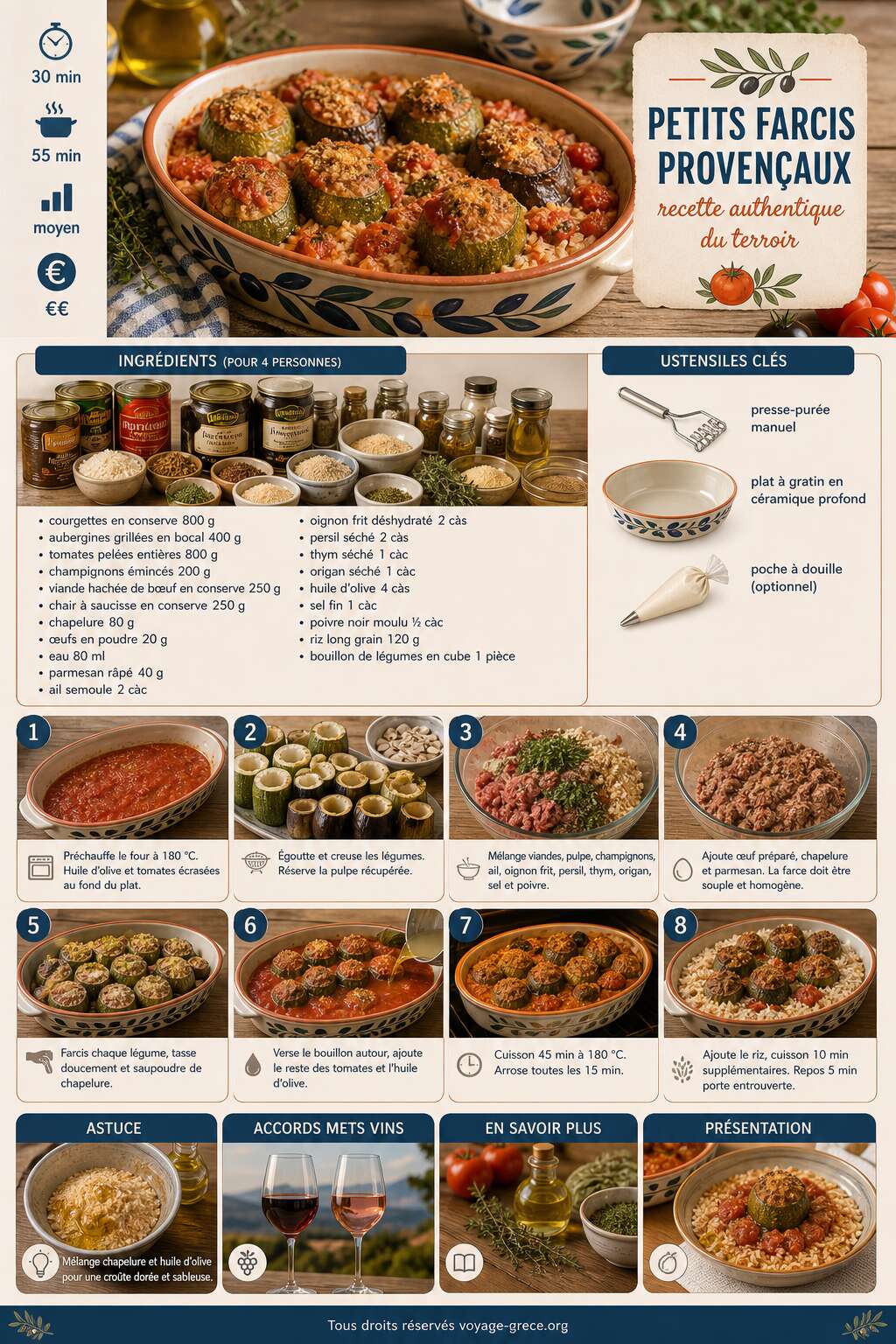 Fiche recette Petits farcis provençaux : recette authentique du terroir Fiche recette Petits farcis provençaux : recette authentique du terroir