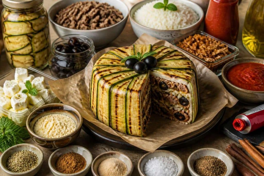 Charlotte de courgettes à l'agneau : recette gourmande