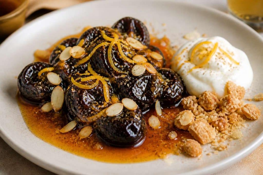 Prunes rôties à la vanille et Grand Marnier : recette gourmande