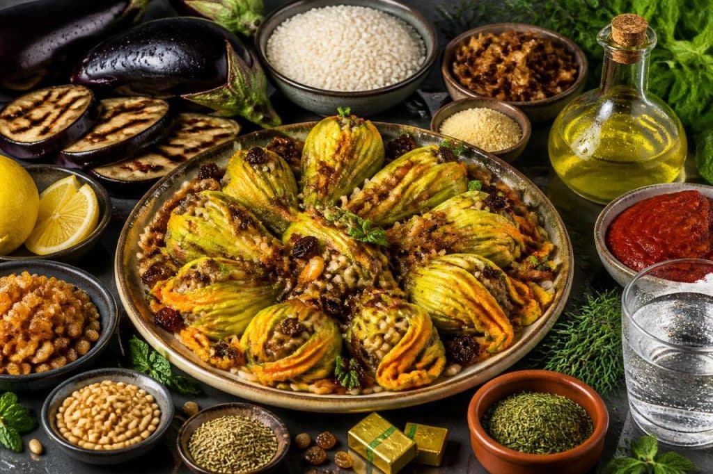 Fleurs de courgettes farcies à l'aubergine : recette savoureuse