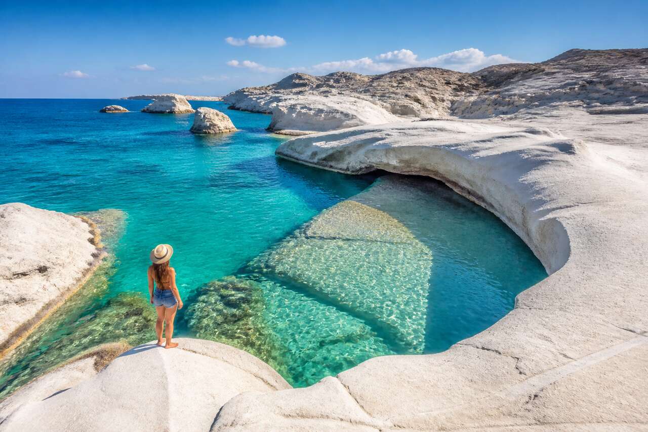 Sarakiniko Beach : exploration hors des sentiers battus sur l'île de Milos